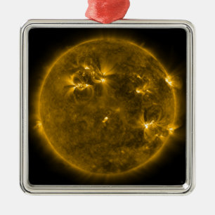 Solartätigkeit auf dem Sun 4 Silbernes Ornament