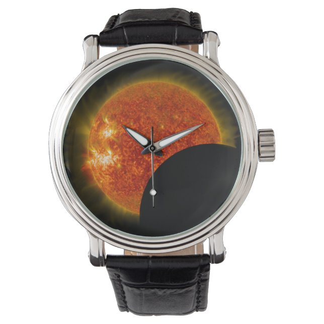 Solarzellen-Eclipse in Arbeit Armbanduhr (Vorderseite)