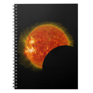 Solarzellen-Eclipse in Arbeit Notizblock