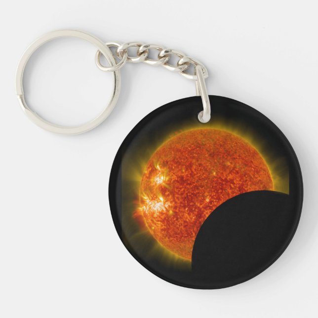 Solarzellen-Eclipse in Arbeit Schlüsselanhänger (Vorderseite)