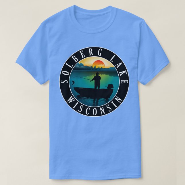 Solberg Lake Wisconsin Fischerei T-Shirt (Design vorne)