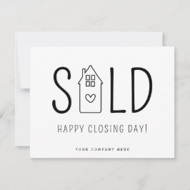 Sold Happy Closing Day Real Anwesen Heart House Karte