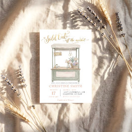 Sold Out flower Farmer Market Bridal Shower Einladung