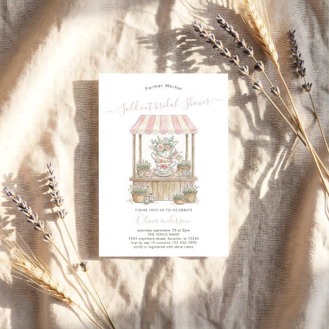 Sold Out flower Farmer Market Bridal Shower Einladung (Von Creator hochgeladen)
