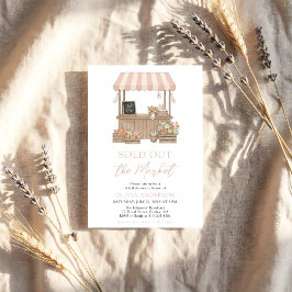 Sold Out flower Farmer Market Bridal Shower Einladung
