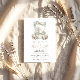 Sold Out flower Farmer Market Bridal Shower Einladung