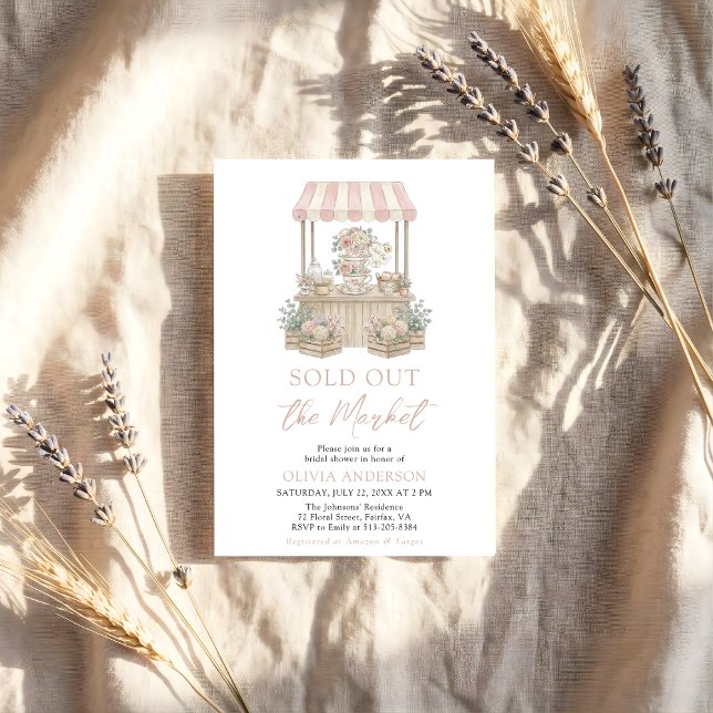 Sold Out flower Farmer Market Bridal Shower Einladung (Von Creator hochgeladen)