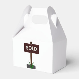 Sold Sign Favor Box Geschenkschachtel