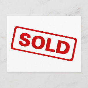Sold Sign Postkarte