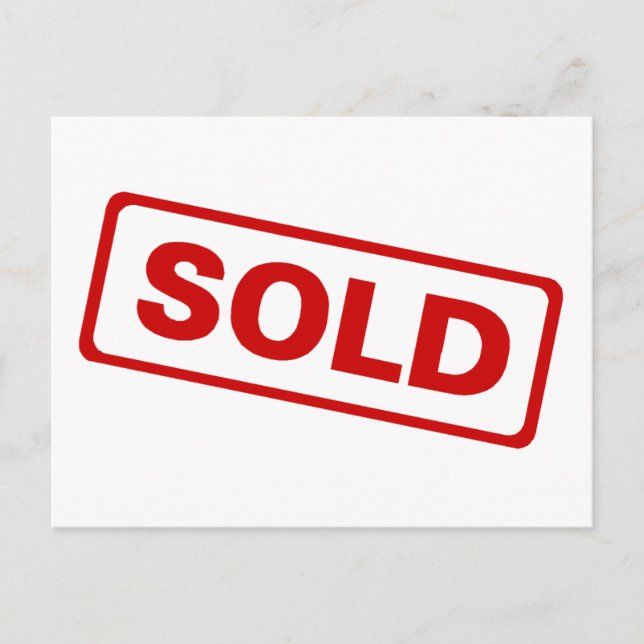 Sold Sign Postkarte (Vorderseite)
