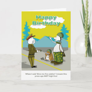 Soldat amusant Bonne carte d'anniversaire
