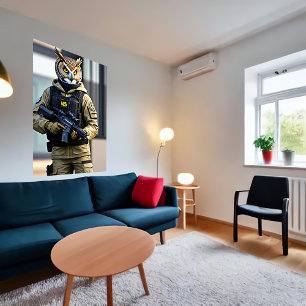 Soldat anthropomorphe   AI Art Poster