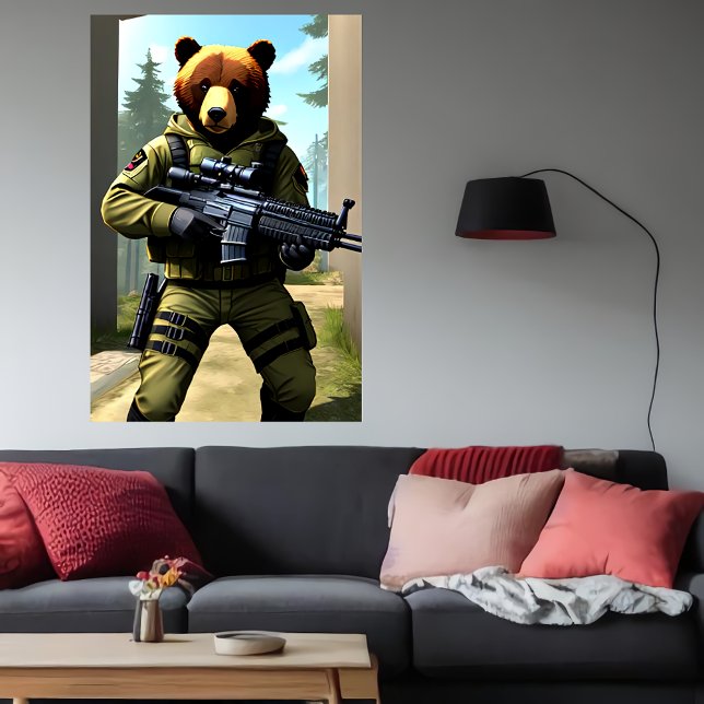 Soldat anthropomorphe | AI Art Poster (Créateur téléchargé)