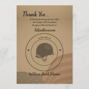Soldat-Begräbnis danken Ihnen Karten