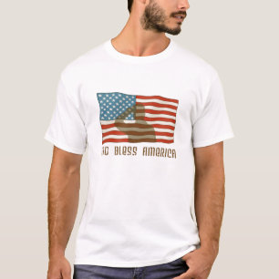 Soldat-begrüßenamerikanische Flagge T-Shirt
