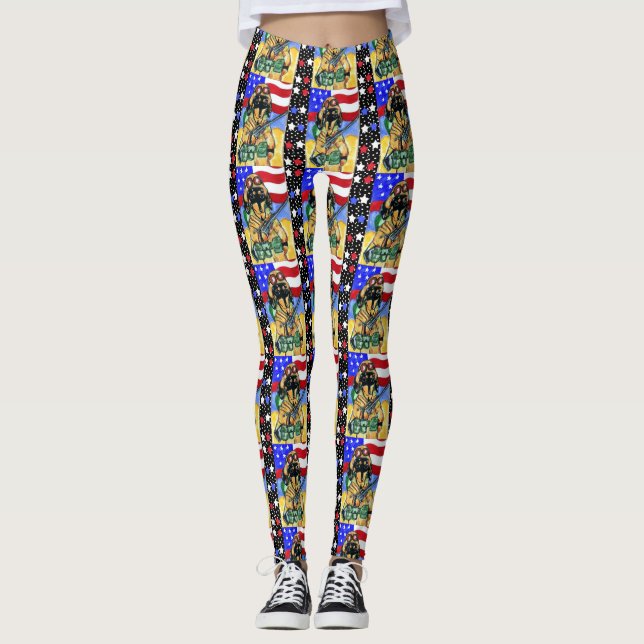 Soldat-Dackel Leggings (Vorderseite)