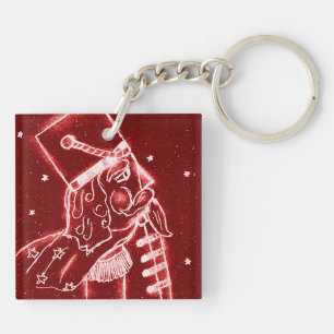 SOLDAT de JOUET de CASSE-NOIX en rouge lumineux