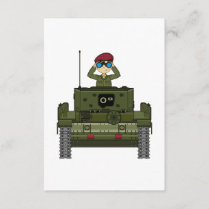 Soldat de l'armée britannique en char Carte RSVP