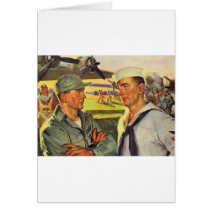 Soldat des Zweiten Weltkriegs trifft Matrose