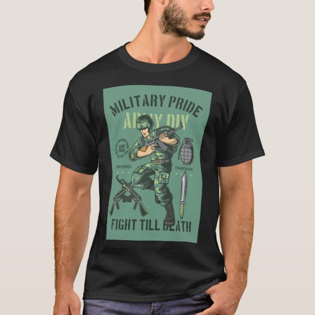 Soldat Fight till Death T-Shirt (Vorderseite)