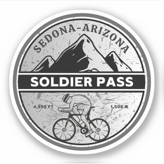 Soldat geht an Wanderwegen Arizona vorbei Aufkleber (Vorderseite)