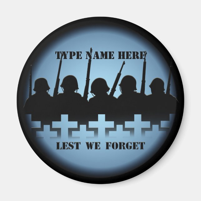 Soldat Hommage Magnet de peur que nous oublions l' (Devant)