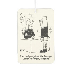 Soldat im Cartoon der französischen Auswärtigen Le Autolufterfrischer