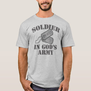 Soldat in der Armee Dogtags des Gottes T-Shirt