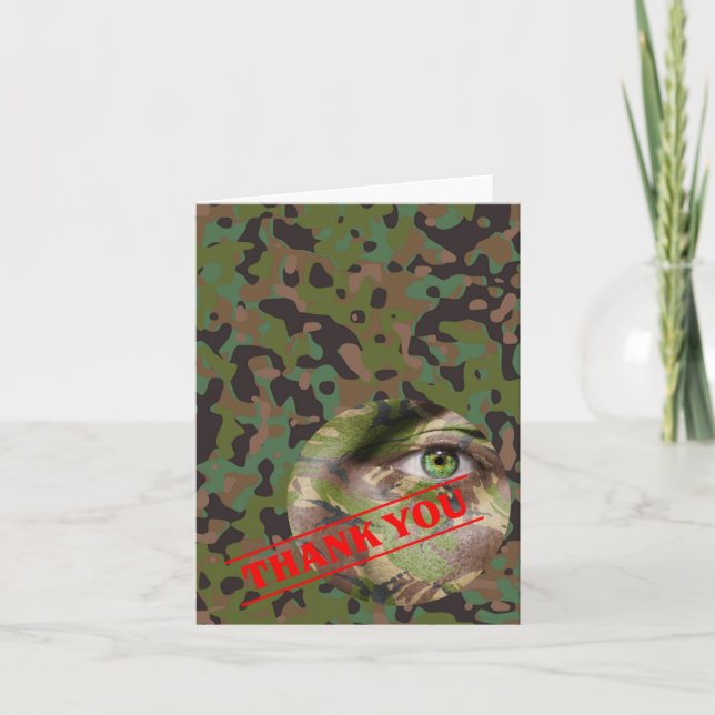 Soldat Joe GI Camouflage Party Hinweis Karte (Vorderseite)