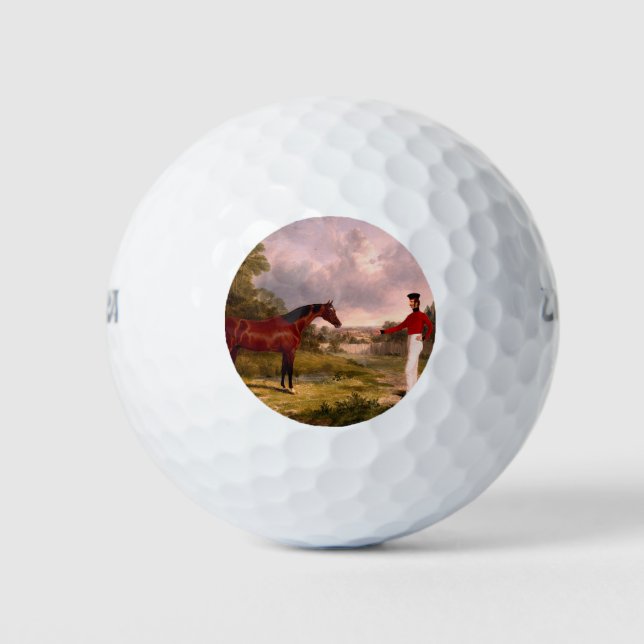 Soldat mit Offizierspferd Golfball (Vorderseite)