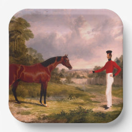 Soldat mit Offizierspferd Pappteller