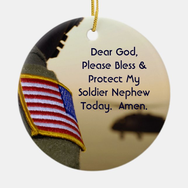 Soldat Nephew Gebet-Ornament Keramik Ornament (Vorne)