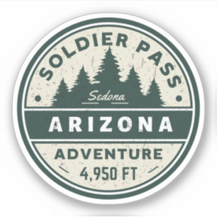 Soldat passiert Arizona-Wanderwege Aufkleber