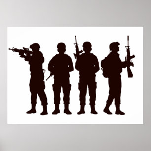 Soldat-Silhouette Poster