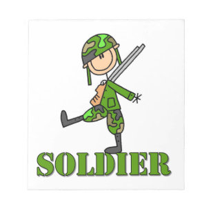 Soldat-Stickfigur Notizblock