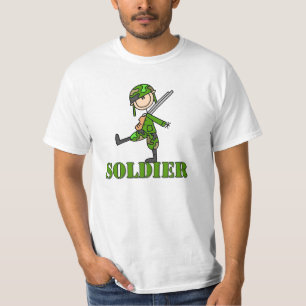 Soldat-Strichmännchen T-Shirt