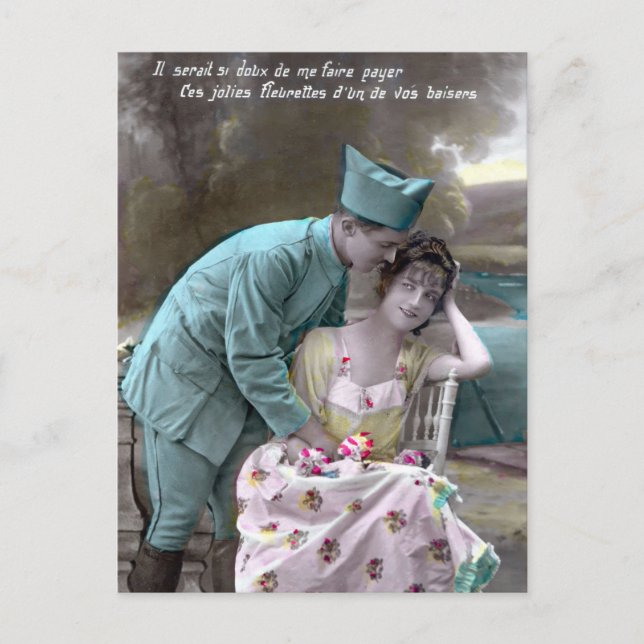 Soldat und Lover Postkarte (Vorderseite)