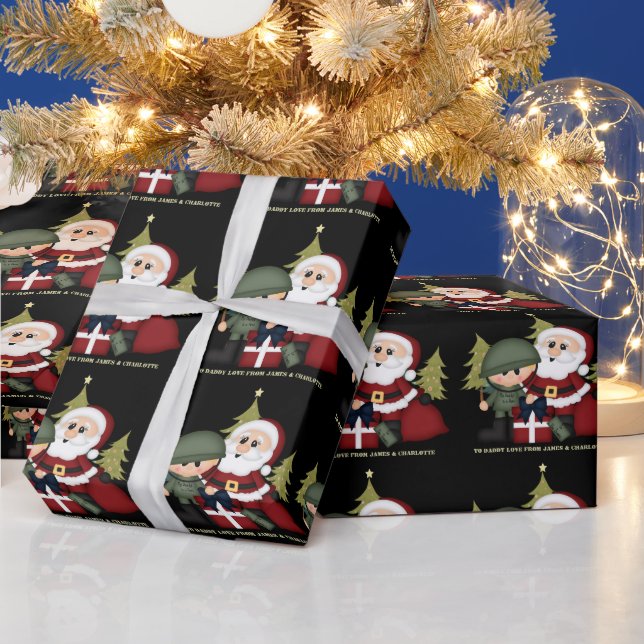 Soldat und Weihnachtsmann Weihnachten Geschenkpapier (Feiertage)
