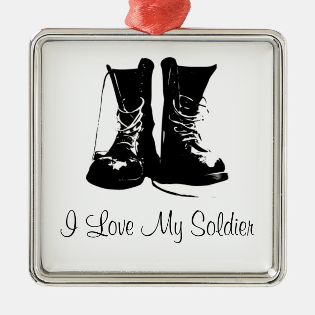 Soldat Veteran Keepake Ornament Aus Metall (Vorne)