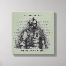 Soldat Warrior - Die Hintergrundfarbe des Todes an Leinwanddruck