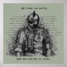 Soldat Warrior - Die Hintergrundfarbe des Todes an Poster