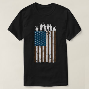 Soldaten Amerikanische Retro-Flagge T-Shirt