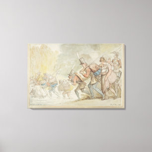 Soldaten auf einem im März 1805 (Stift u. Tinte Leinwanddruck