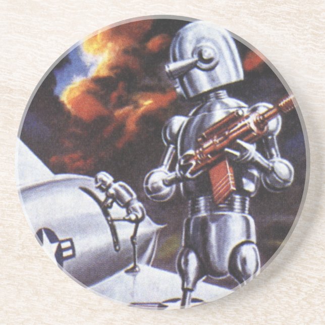 Soldaten der Vintagen Science Fiction Untersetzer (Vorne)