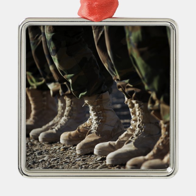 Soldaten des afghanischen Luftwaffenkorps Silbernes Ornament (Vorne)
