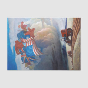 Soldaten des Bodens von Newell Convers Wyeth Seidenpapier