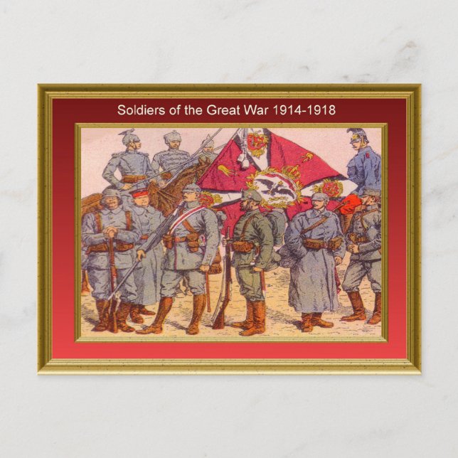 Soldaten des Großen Krieges 1914-1918 1 Postkarte (Vorderseite)
