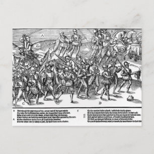 Soldaten erfassen den diebenden Holzkern Postkarte