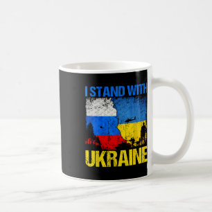 Soldaten-Flagge-Unterstützung I Stand With Ukraine Kaffeetasse