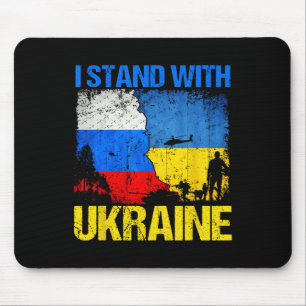 Soldaten-Flagge Unterstützung Ich stehe mit Ukrain Mousepad